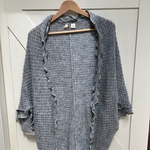 Anthropologie moth shawl gray cardigan size small